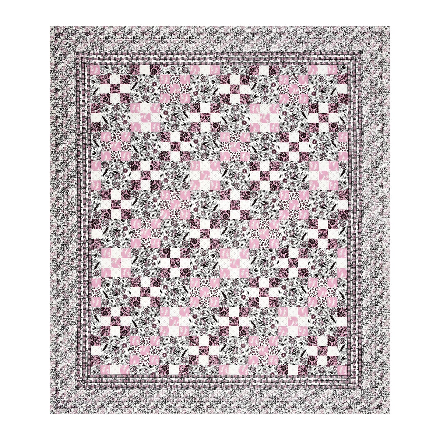 100% Cotton King Size Bedsheet with 2 Pillow Cover Set