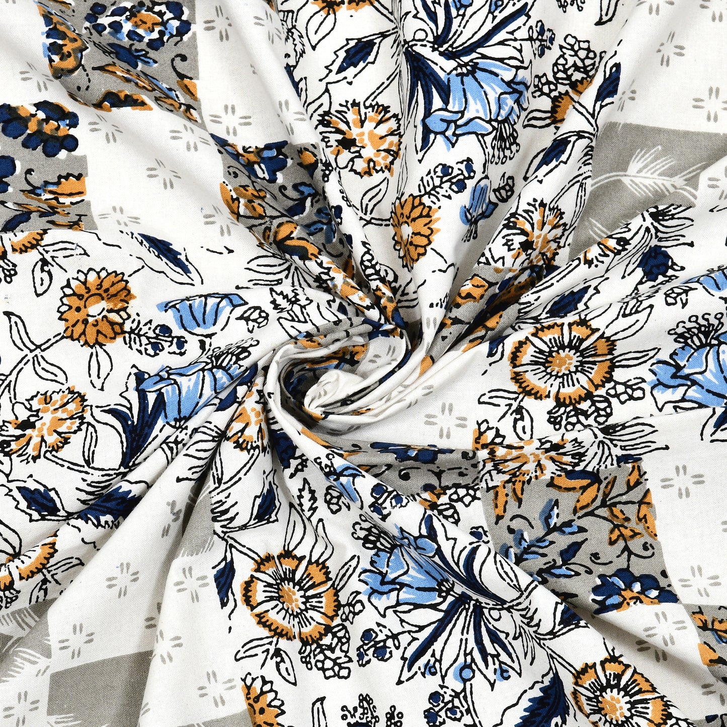 100% Cotton King Size Bedsheet with 2 Pillow Cover Set