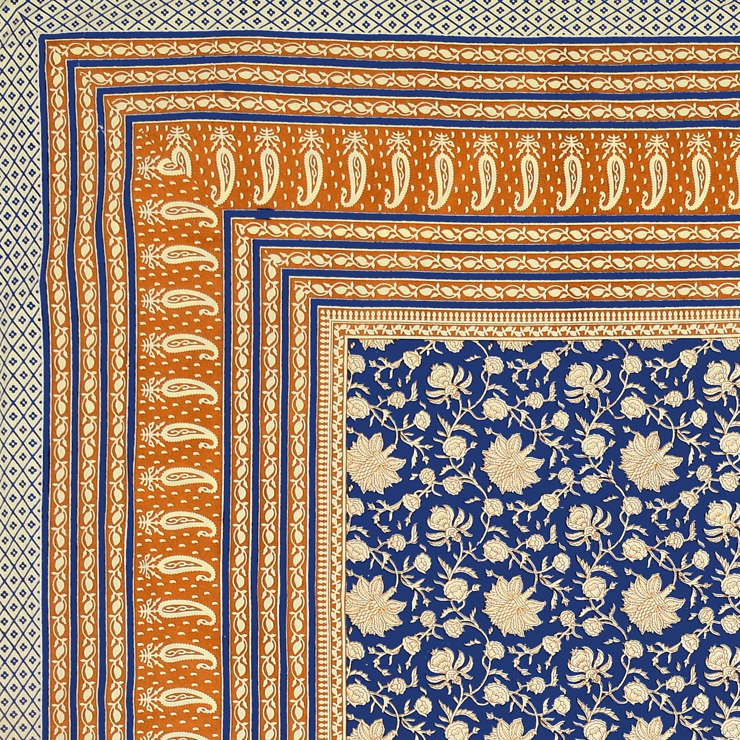 Armenia Print 100% Cotton King Size Bedsheet with 2 Pillow Cover Set