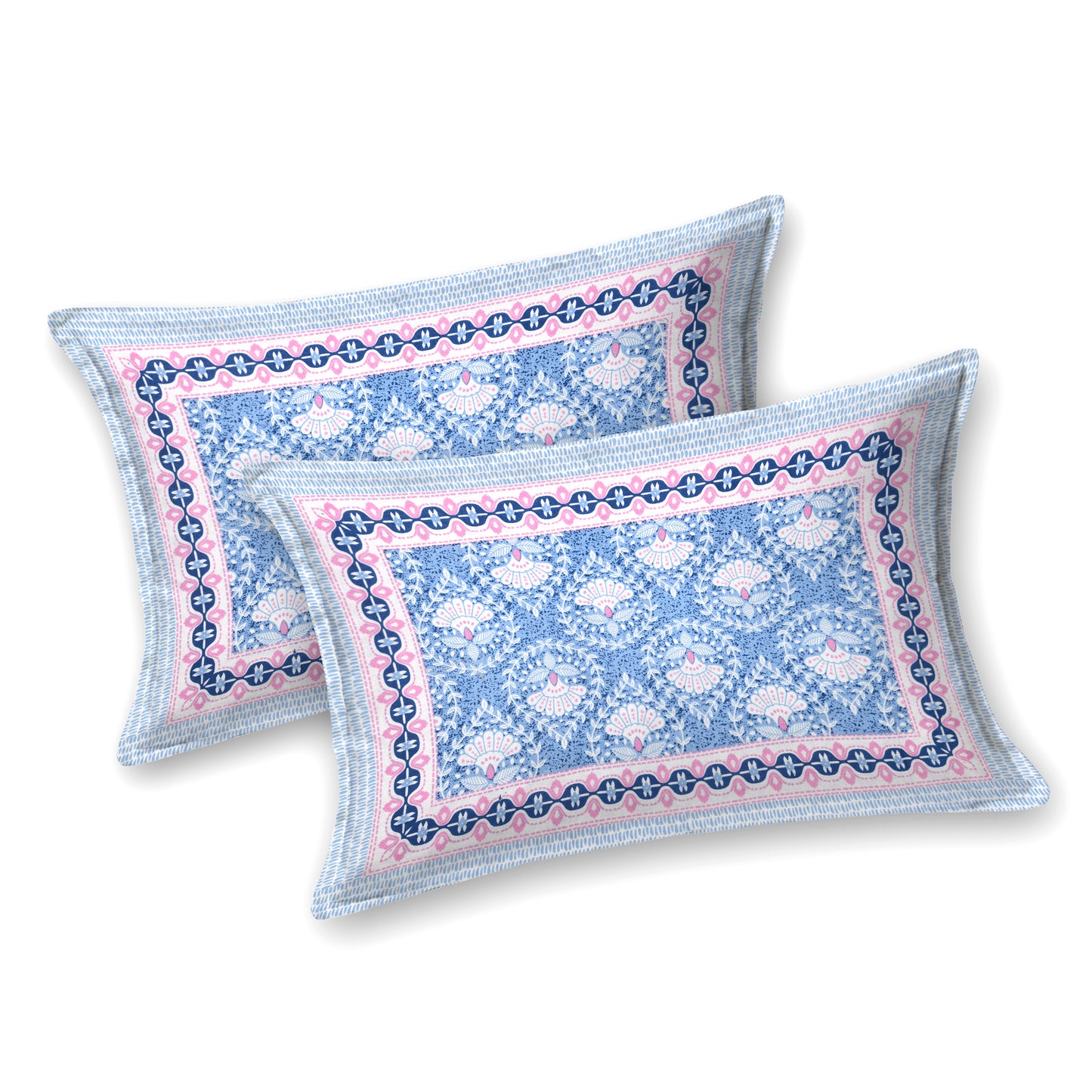 100% Cotton King Size Bedsheet with 2 Pillow Cover Set
