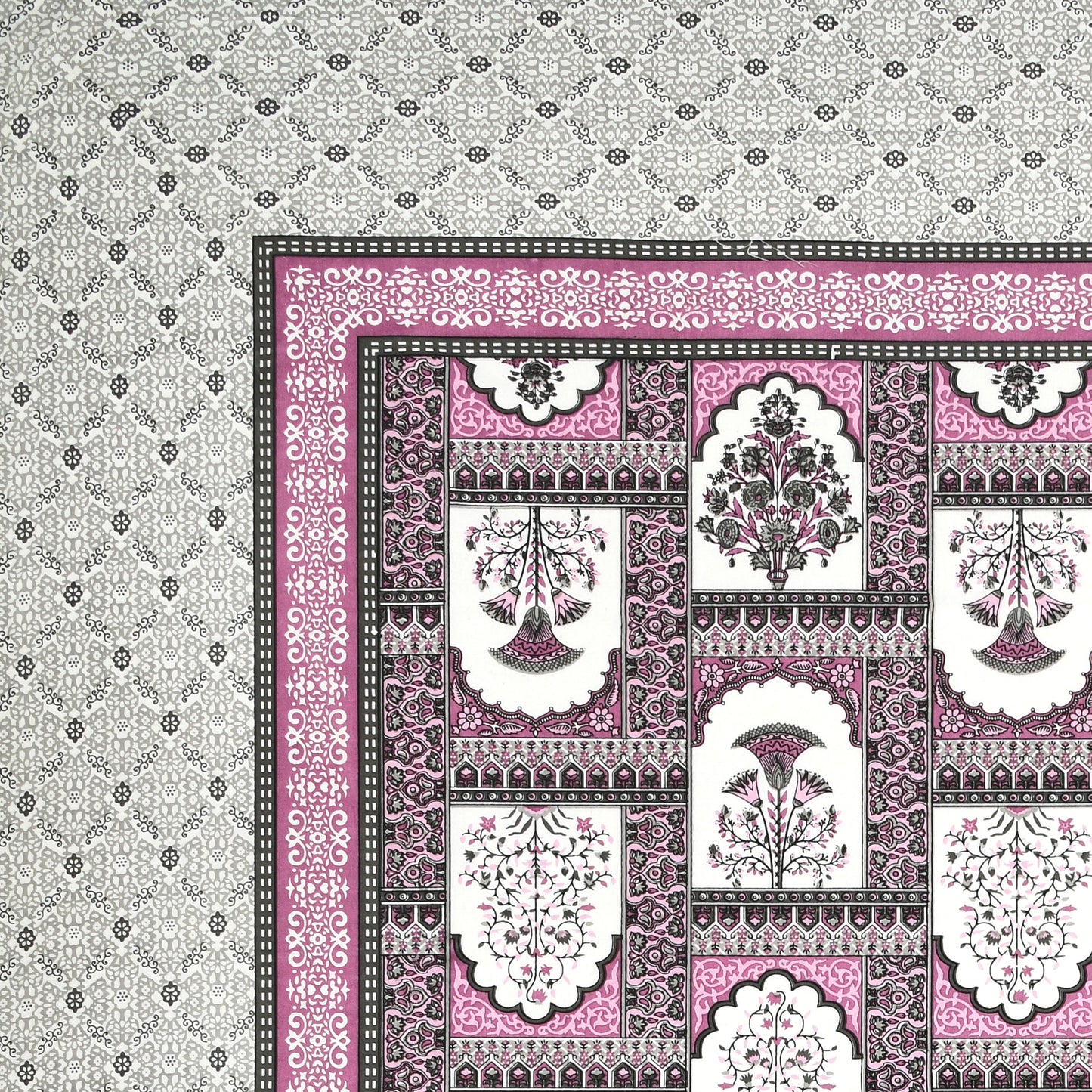 100% Cotton King Size Bedsheet with 2 Pillow Cover Set