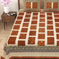 New Box Buti  Print 100% Cotton King Size Bedsheet with 2 Pillow Cover Set