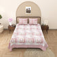 100% Cotton King Size Bedsheet with 2 Pillow Cover
