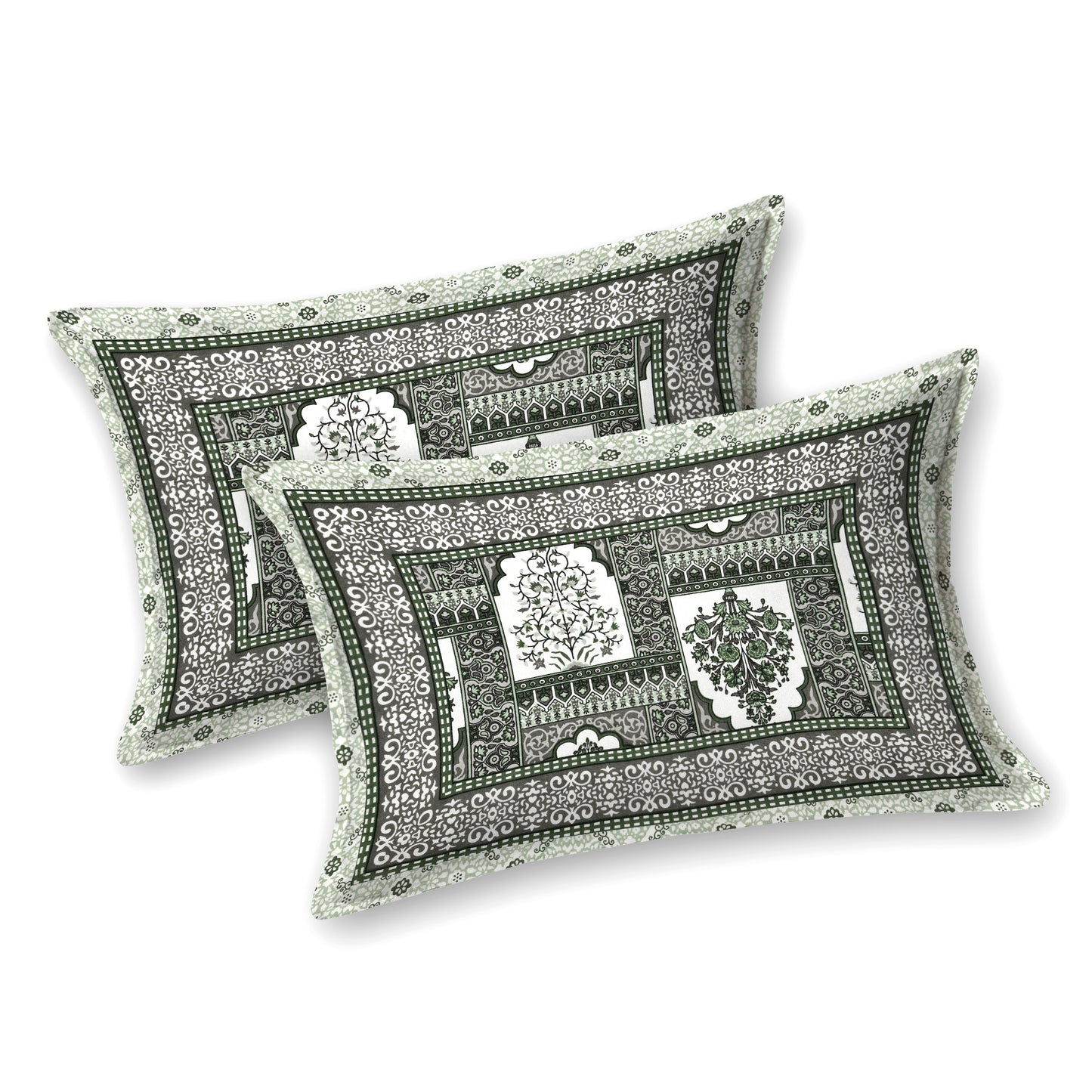 100% Cotton King Size Bedsheet with 2 Pillow Cover Set