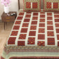 New Box Buti  Print 100% Cotton King Size Bedsheet with 2 Pillow Cover Set