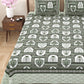 100% Cotton King Size Bedsheet with 2 Pillow Cover Set