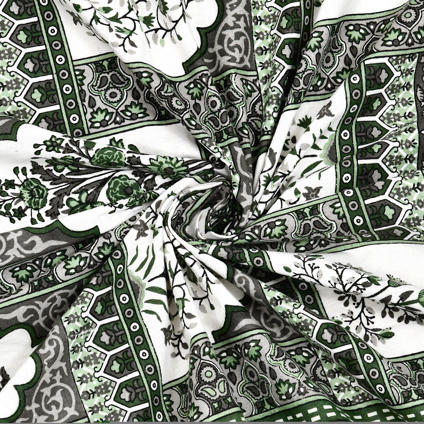 100% Cotton King Size Bedsheet with 2 Pillow Cover Set