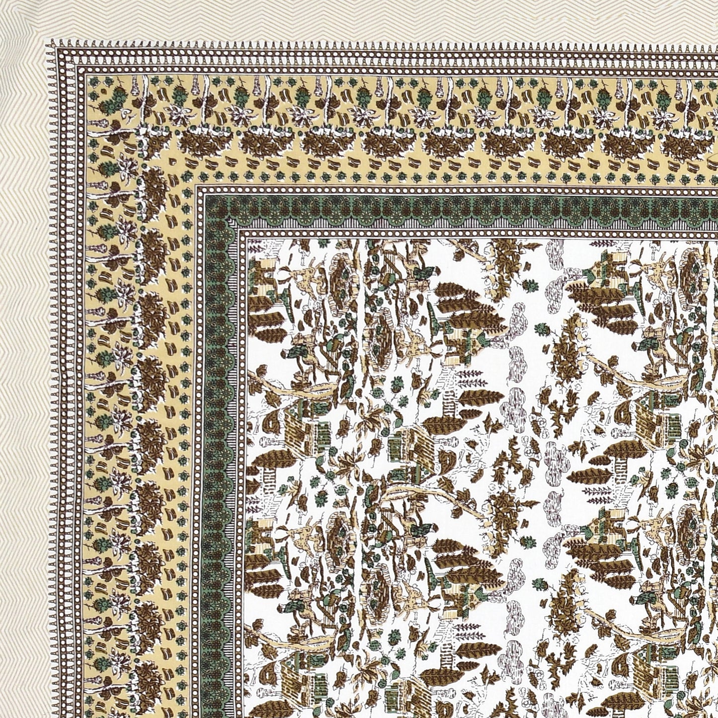 100% Cotton King Size Bedsheet with 2 Pillow Cover Set