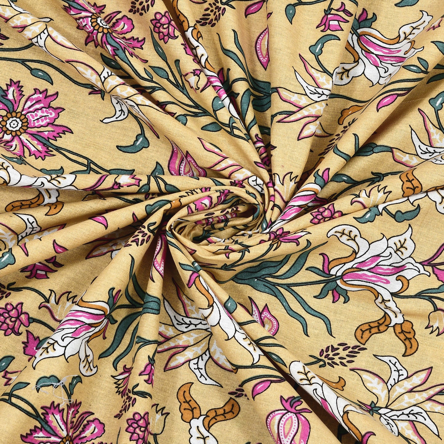 Bail Buti-Pot Bedsheet 100% Cotton Queen Size Bedsheet With 2 Pillow Cover Set