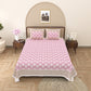 100% Cotton King Size Bedsheet with 2 Pillow Cover Set