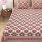 100% Cotton King Size Bedsheet with 2 Pillow Cover Set