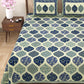 New Ajrak Print 100% Cotton King Size Bedsheet with 2 Pillow Cover Set