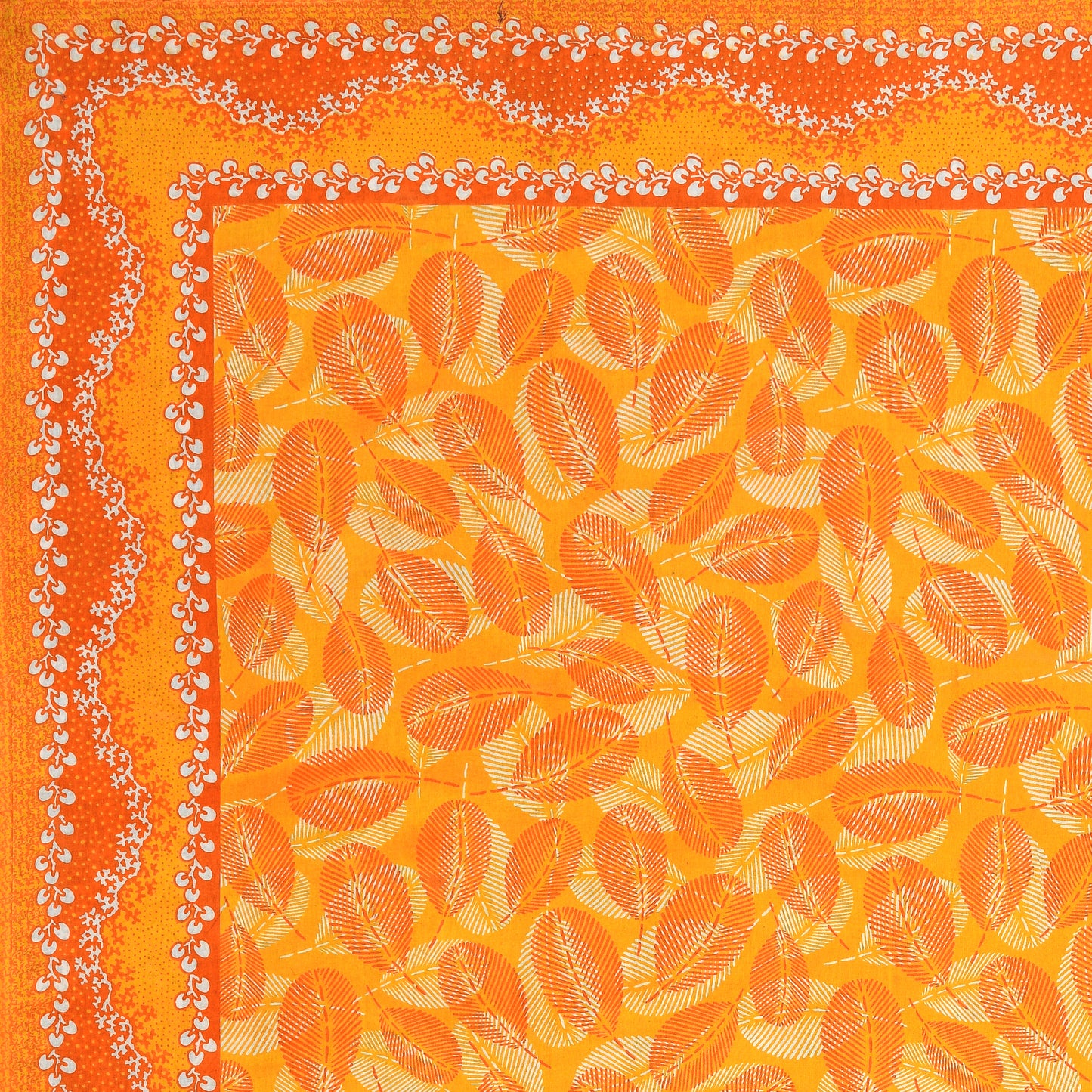 Royal Leaf Bedsheet 100% Cotton Queen Size Bedsheet With 2 Pillow Cover Set