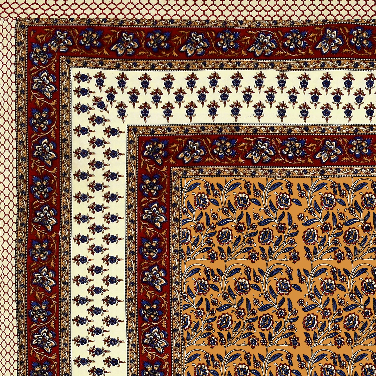 New Bail  Print 100% Cotton King Size Bedsheet with 2 Pillow Cover Set