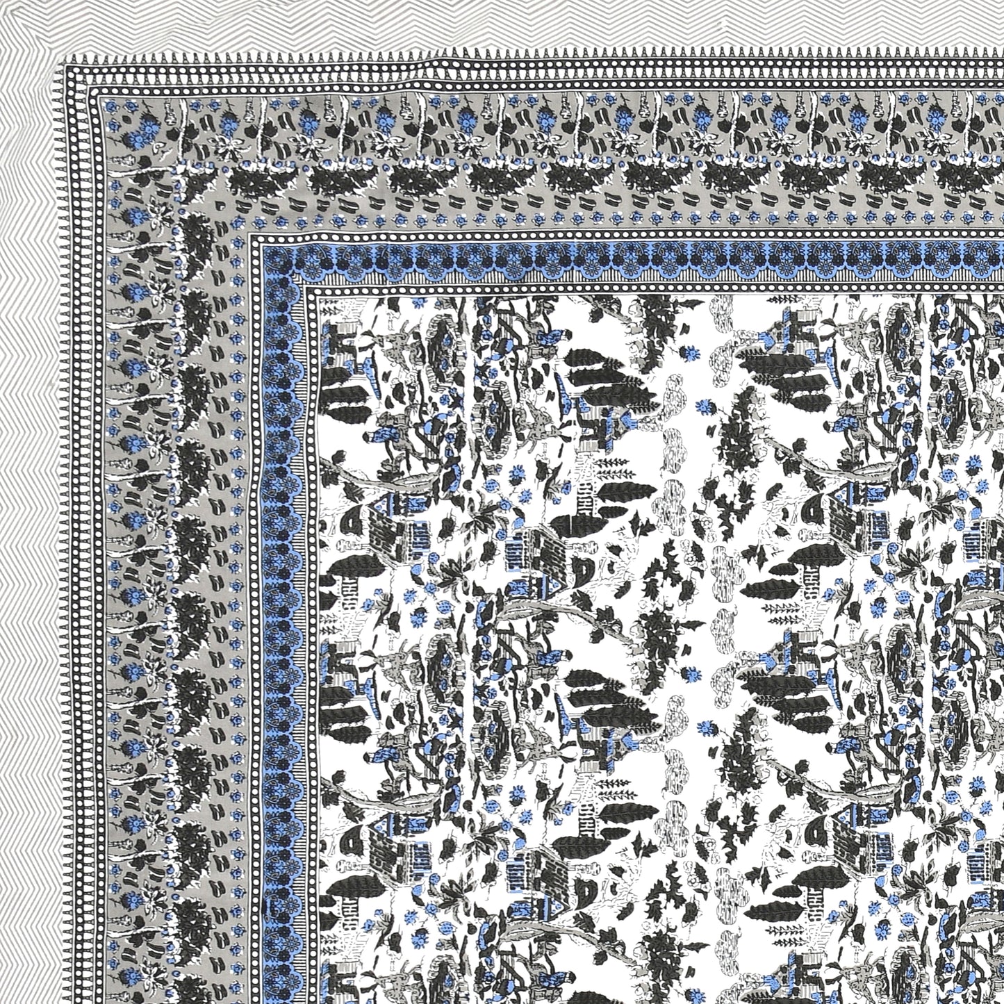 100% Cotton King Size Bedsheet with 2 Pillow Cover Set