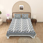 100% Cotton King Size Bedsheet with 2 Pillow Cover Set