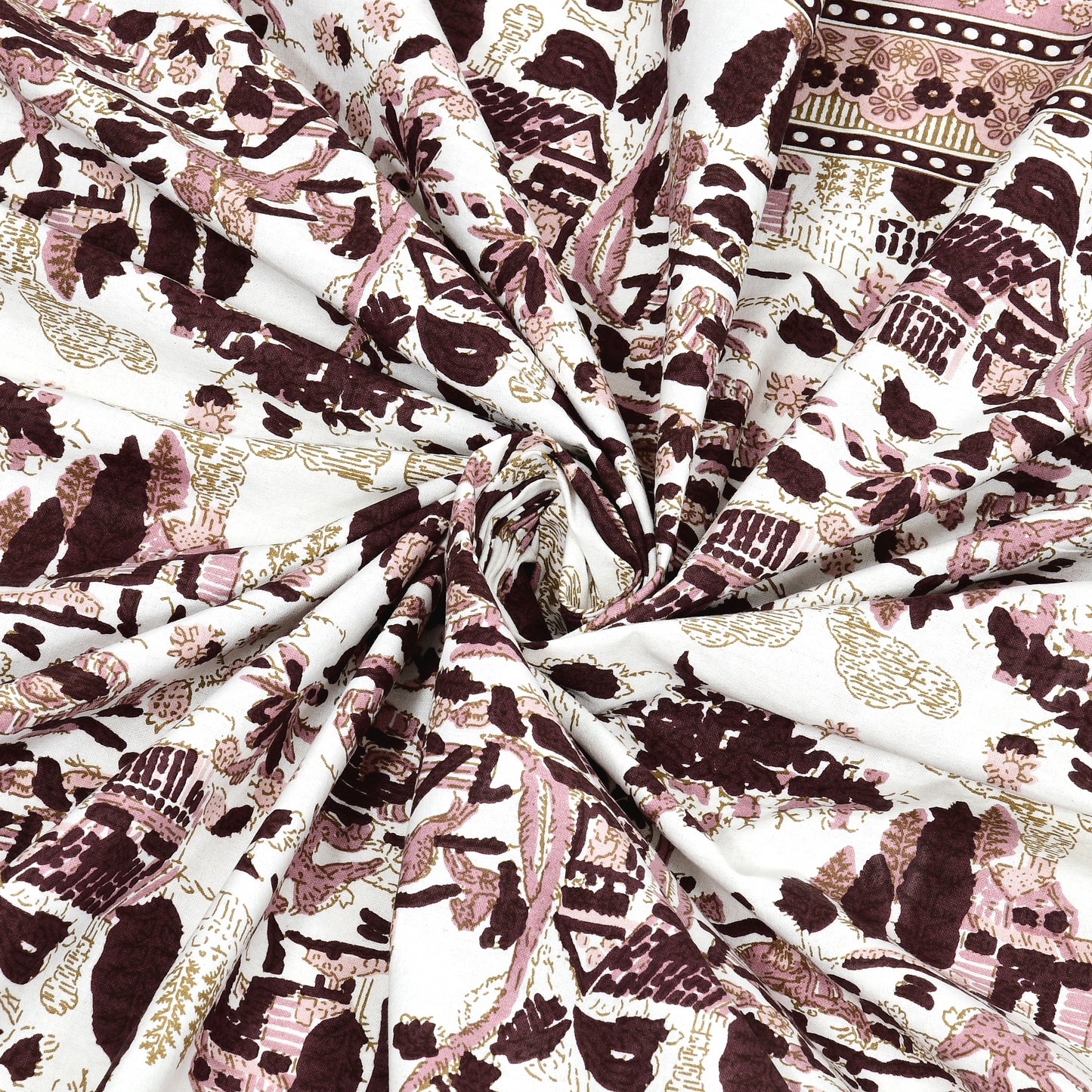 100% Cotton King Size Bedsheet with 2 Pillow Cover Set