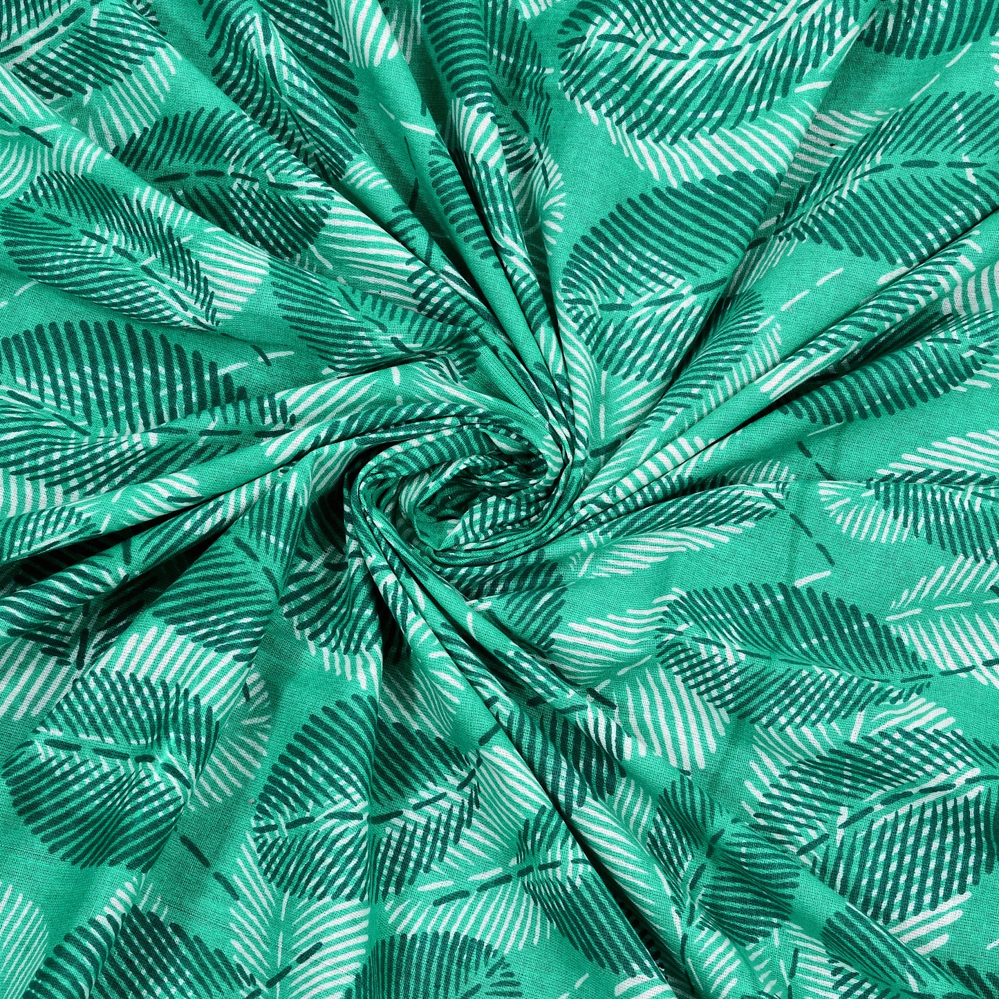 Royal Leaf Bedsheet 100% Cotton Queen Size Bedsheet With 2 Pillow Cover Set