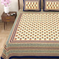 Buti Print 100% Cotton King Size Bedsheet with 2 Pillow Cover Set