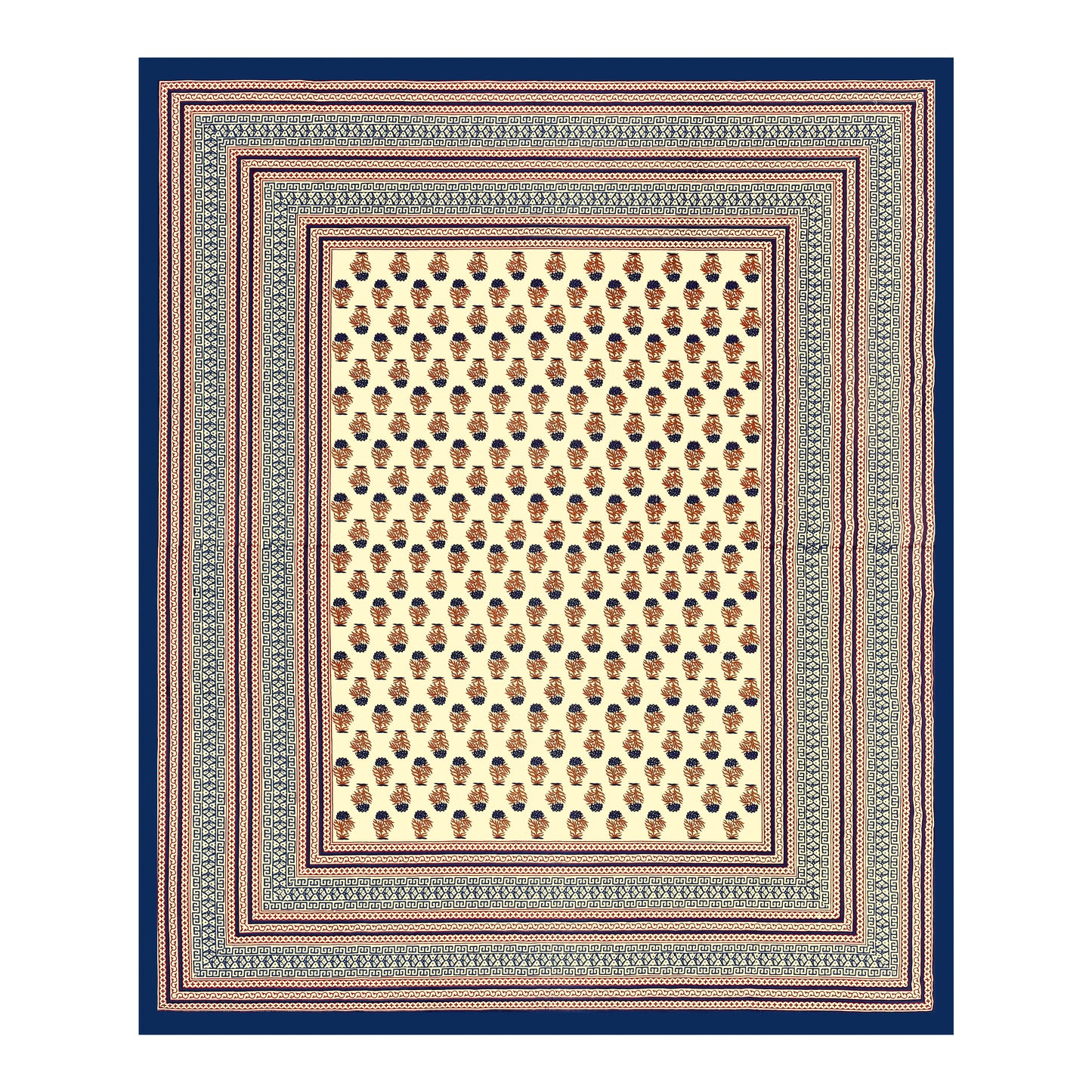 Buti Print 100% Cotton King Size Bedsheet with 2 Pillow Cover Set