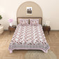 100% Cotton King Size Bedsheet with 2 Pillow Cover Set