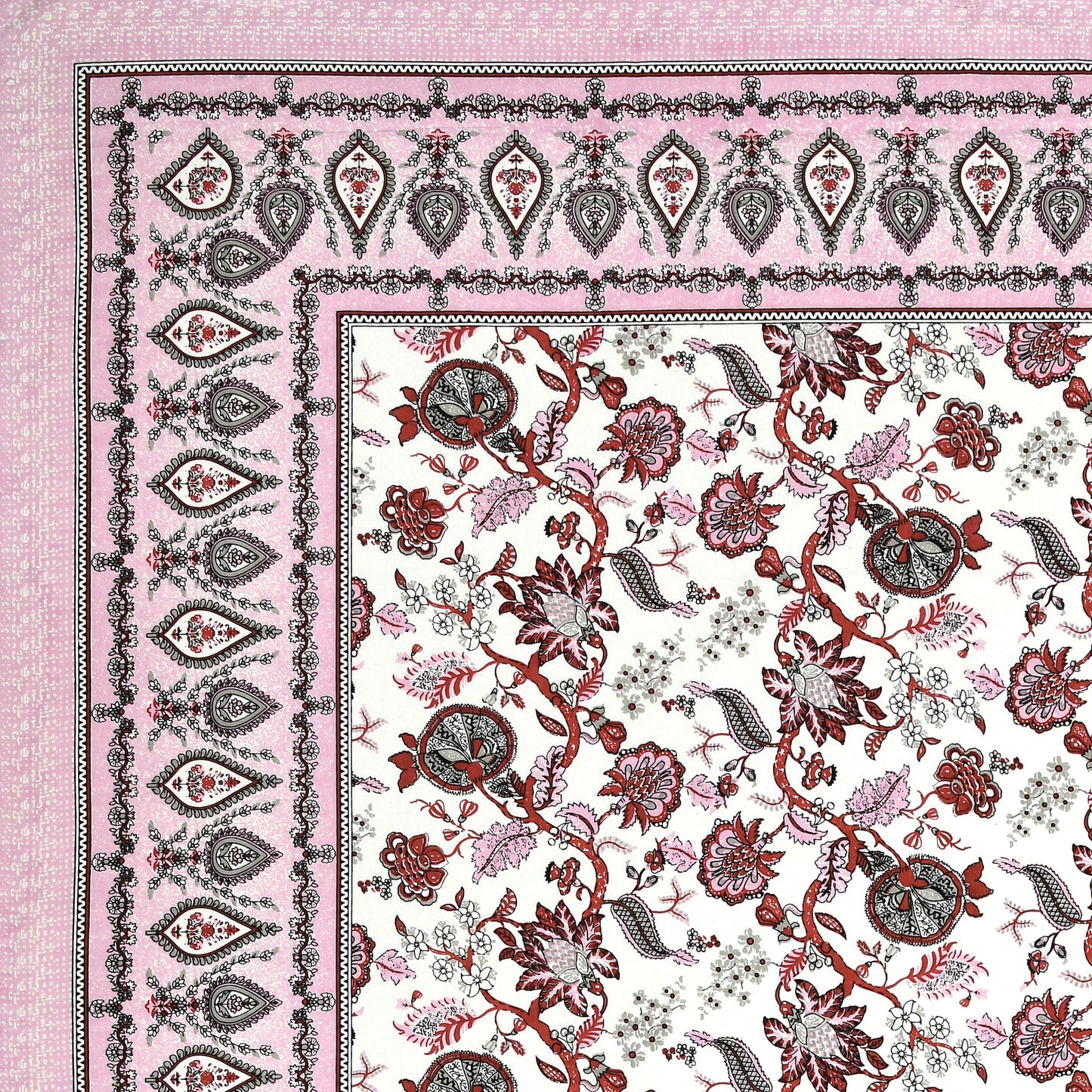 100% Cotton King Size Bedsheet with 2 Pillow Cover Set