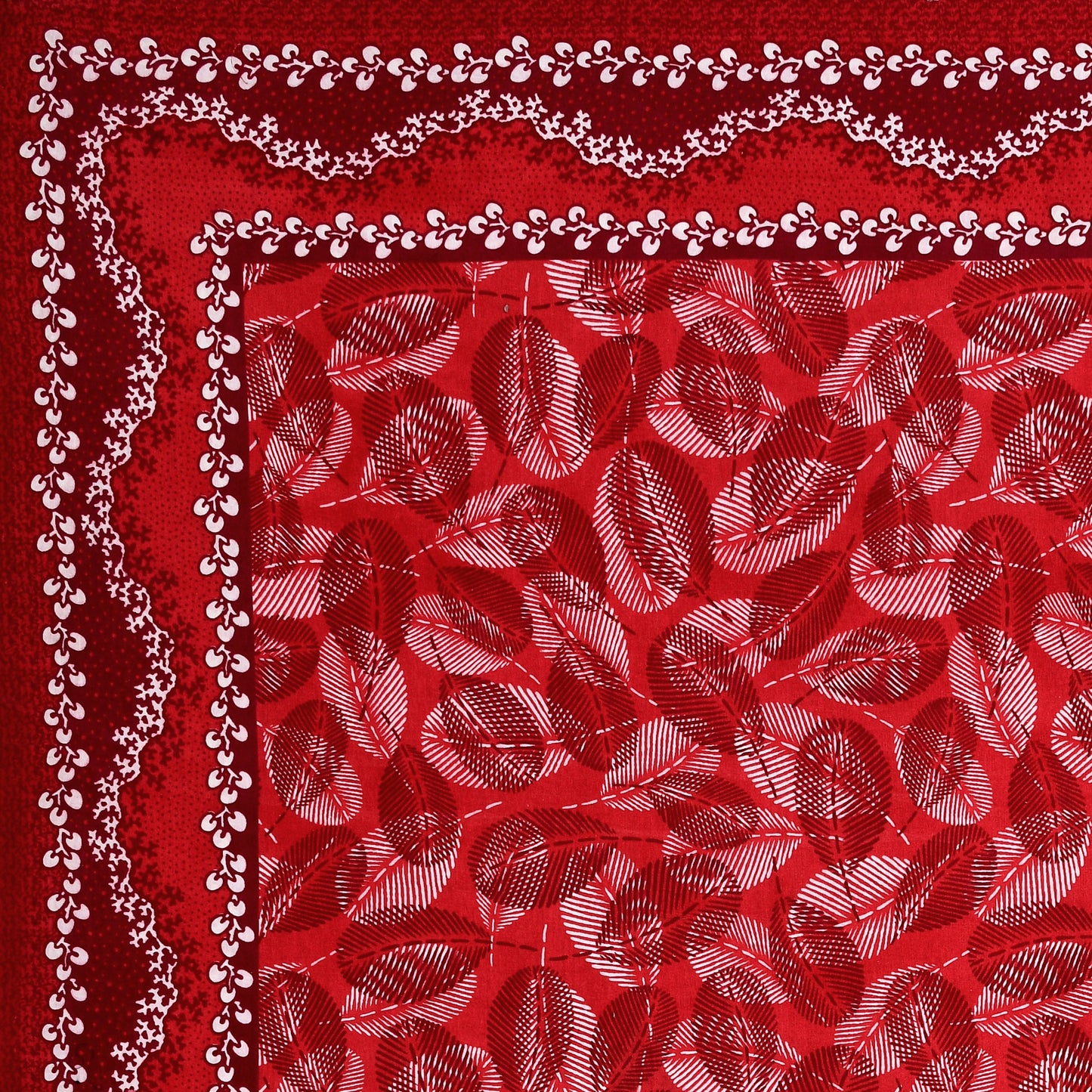 Royal Leaf Bedsheet 100% Cotton Queen Size Bedsheet With 2 Pillow Cover Set