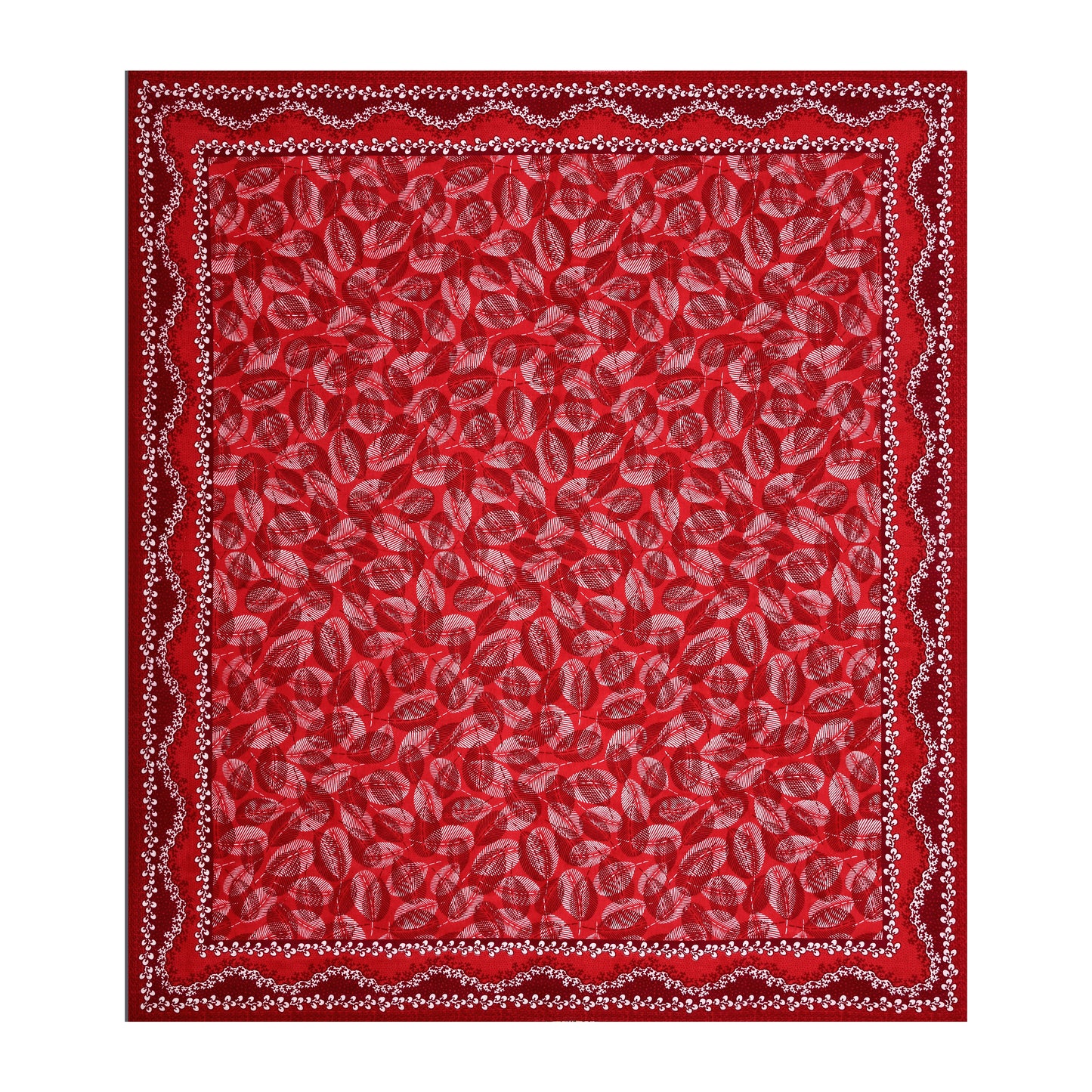 Royal Leaf Bedsheet 100% Cotton Queen Size Bedsheet With 2 Pillow Cover Set