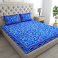 Royal Leaf Bedsheet 100% Cotton Queen Size Bedsheet With 2 Pillow Cover Set