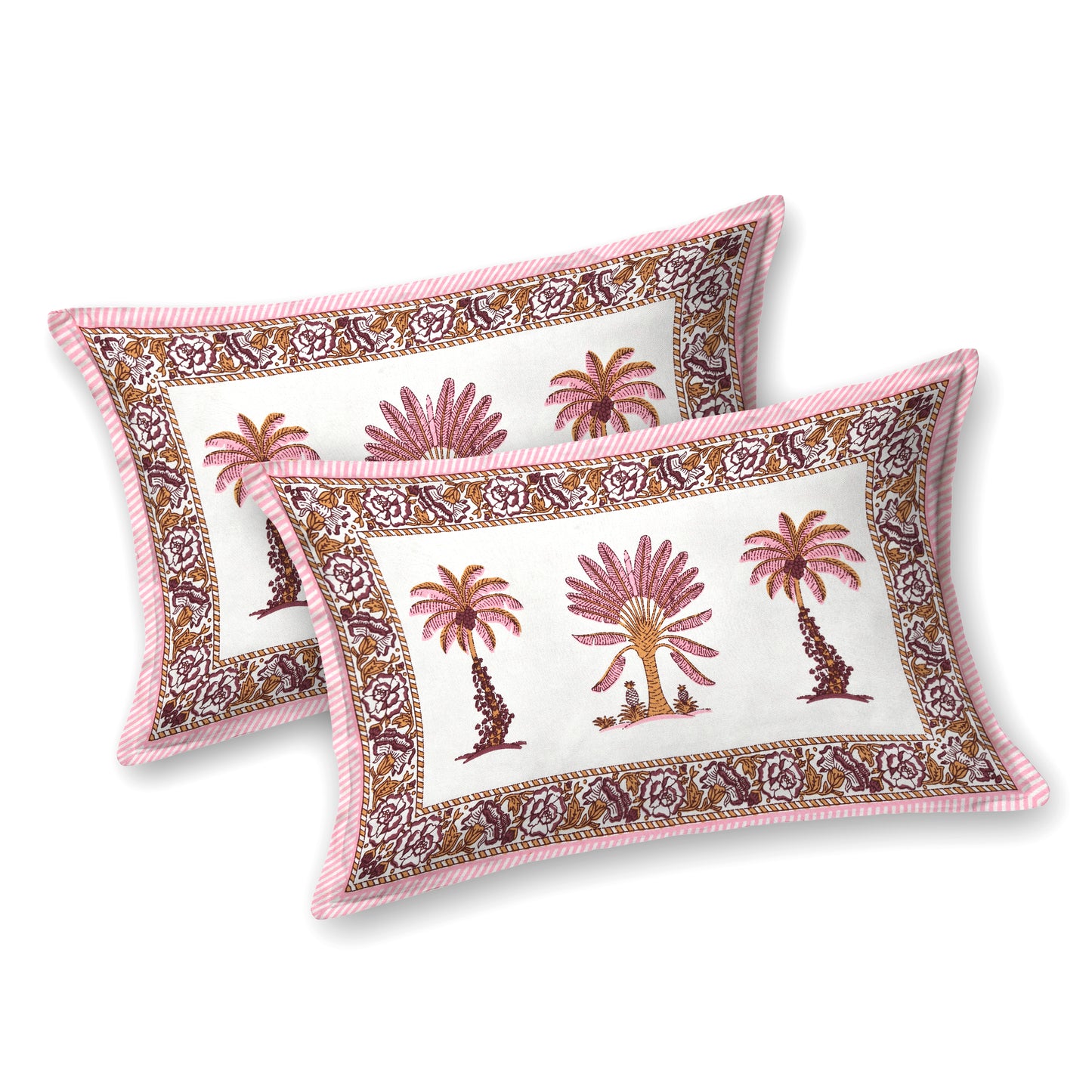 100% Cotton King Size Bedsheet with 2 Pillow Cover Set