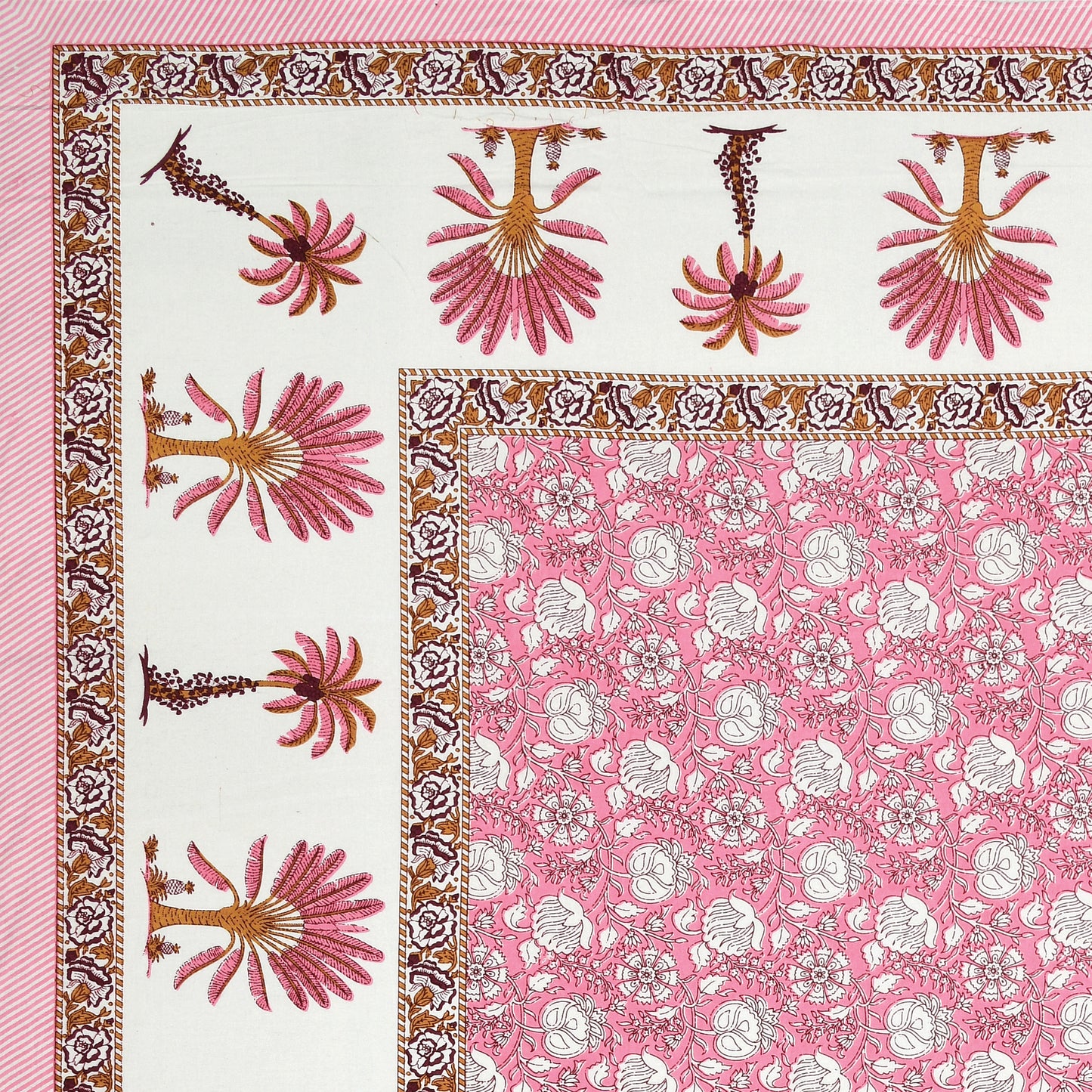 100% Cotton King Size Bedsheet with 2 Pillow Cover Set