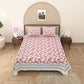 100% Cotton King Size Bedsheet with 2 Pillow Cover