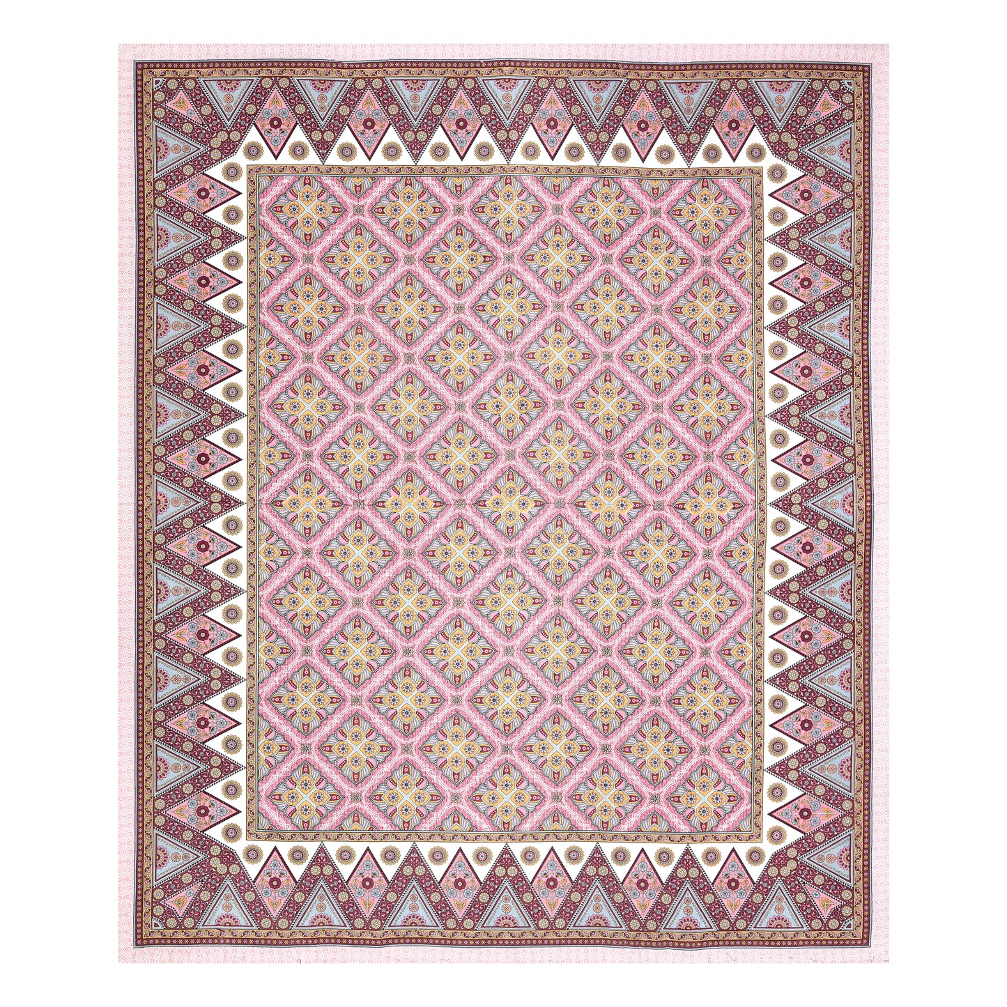 100% Cotton King Size Bedsheet with 2 Pillow Cover Set