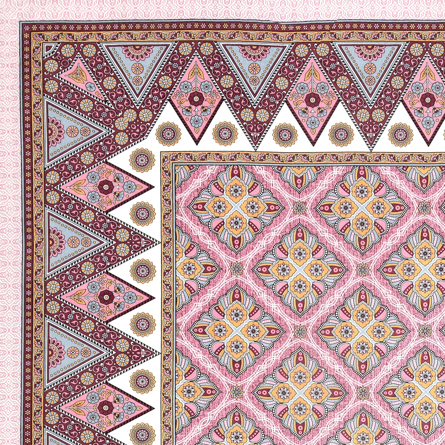 100% Cotton King Size Bedsheet with 2 Pillow Cover Set