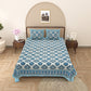 100% Cotton King Size Bedsheet with 2 Pillow Cover Set