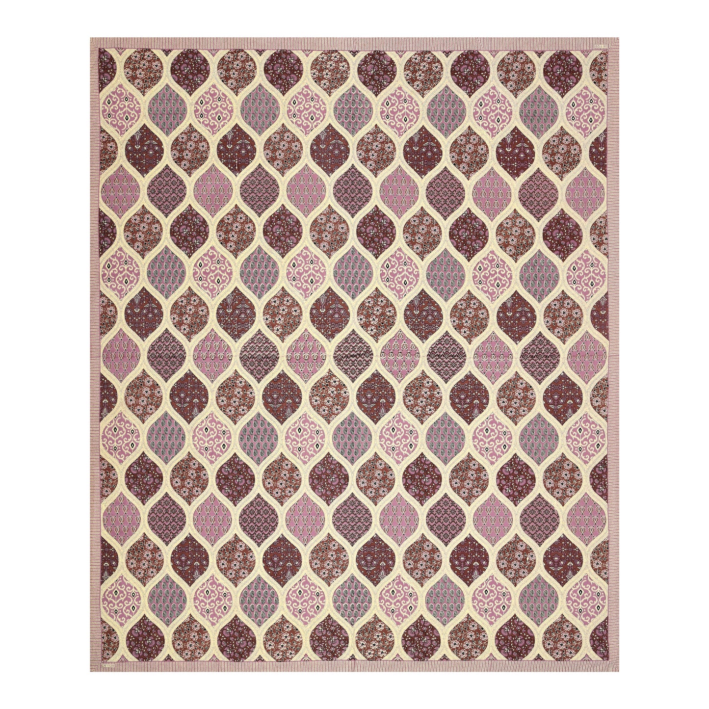 New Ajrak Print 100% Cotton King Size Bedsheet with 2 Pillow Cover Set