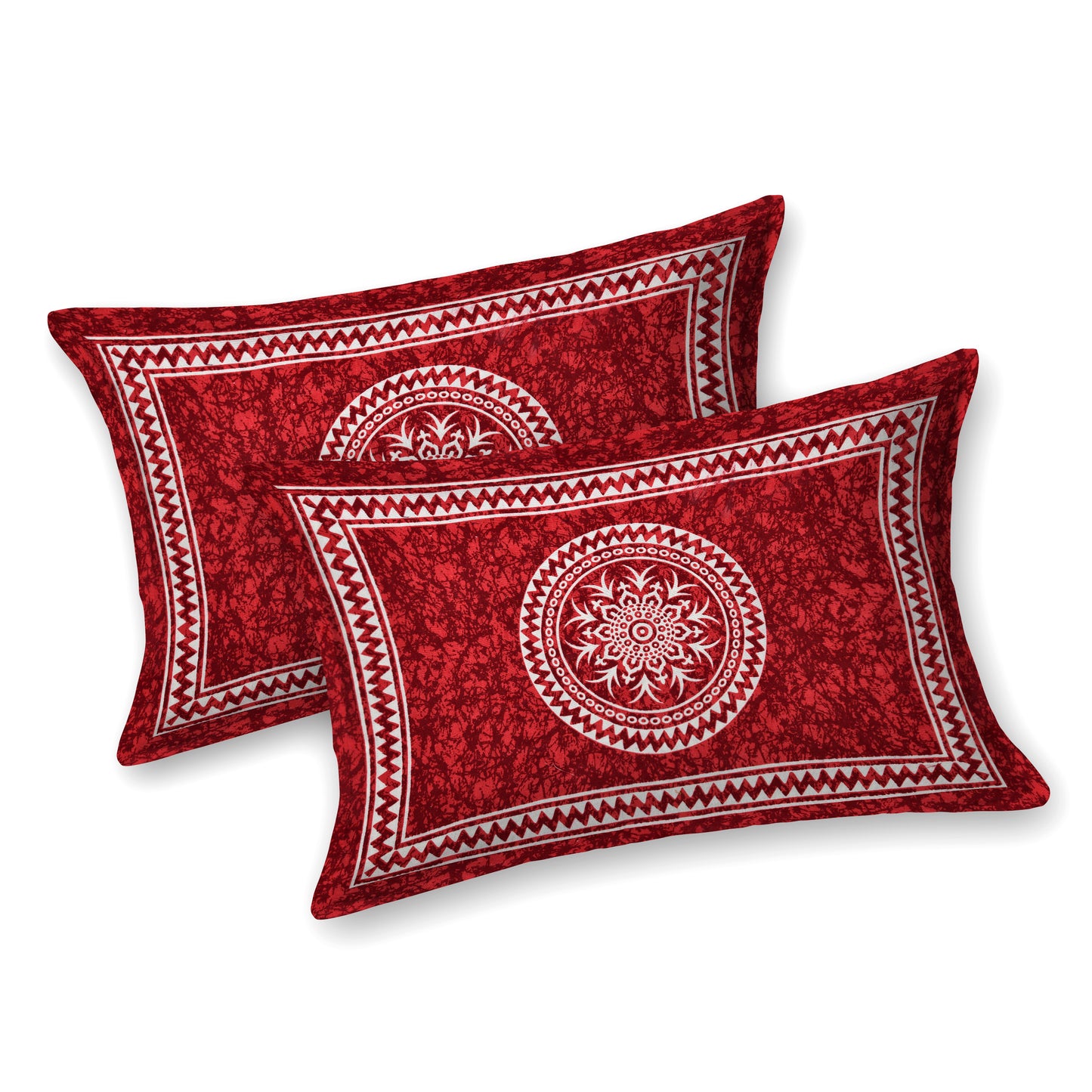 Carry Buta Bedsheet 100% Cotton Queen Size Bedsheet With 2 Pillow Cover Set