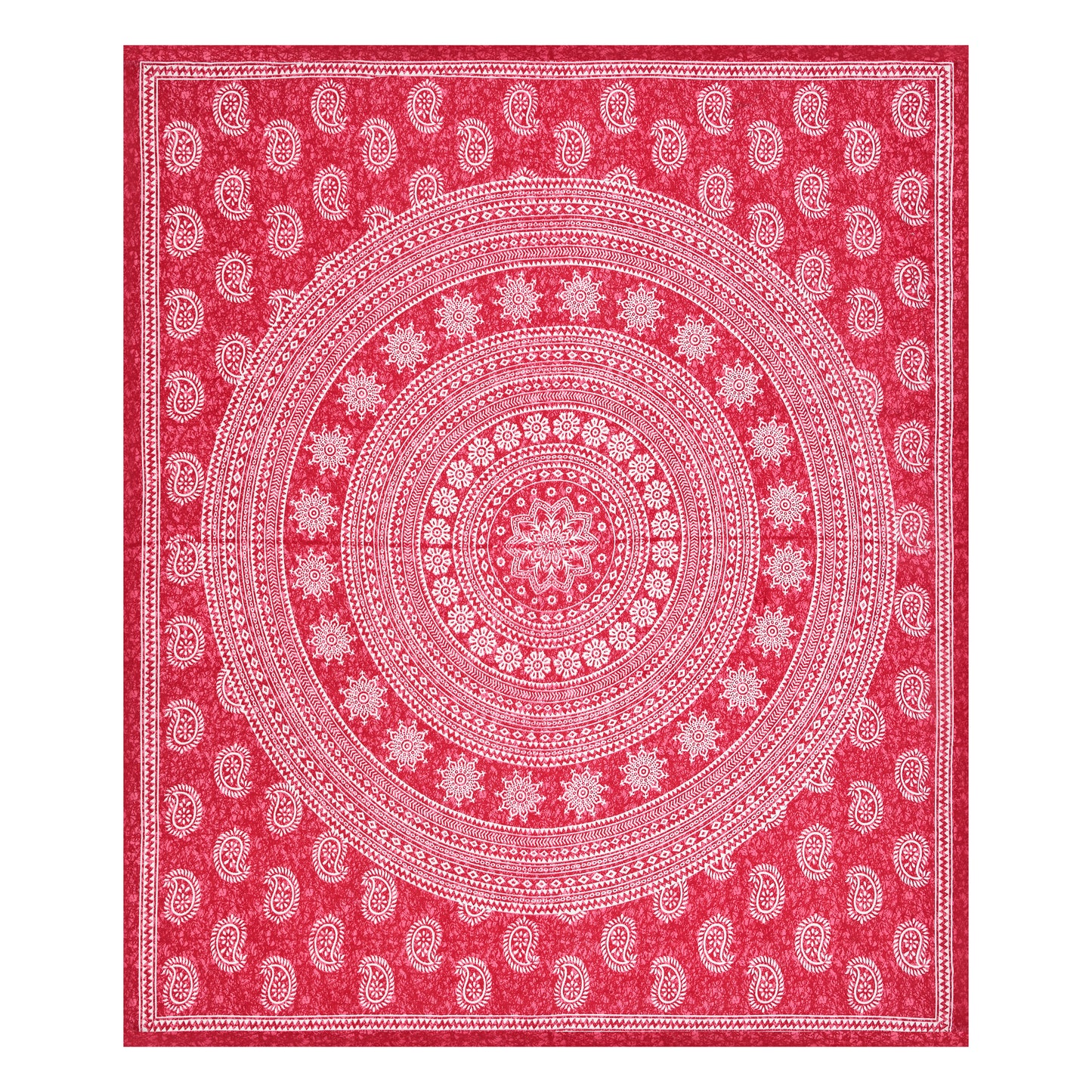 Carry Buta Bedsheet 100% Cotton Queen Size Bedsheet With 2 Pillow Cover Set