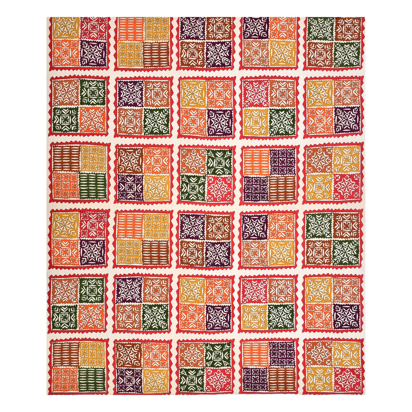 Ajrak Print Bedsheet 100% Cotton Queen Size Bedsheet With 2 Pillow Cover Set