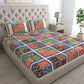 Ajrak Print Bedsheet 100% Cotton Queen Size Bedsheet With 2 Pillow Cover Set