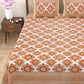 100% Cotton King Size Bedsheet with 2 Pillow Cover Set