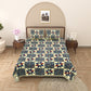 New Ajrak  Print 100% Cotton King Size Bedsheet with 2 Pillow Cover Set