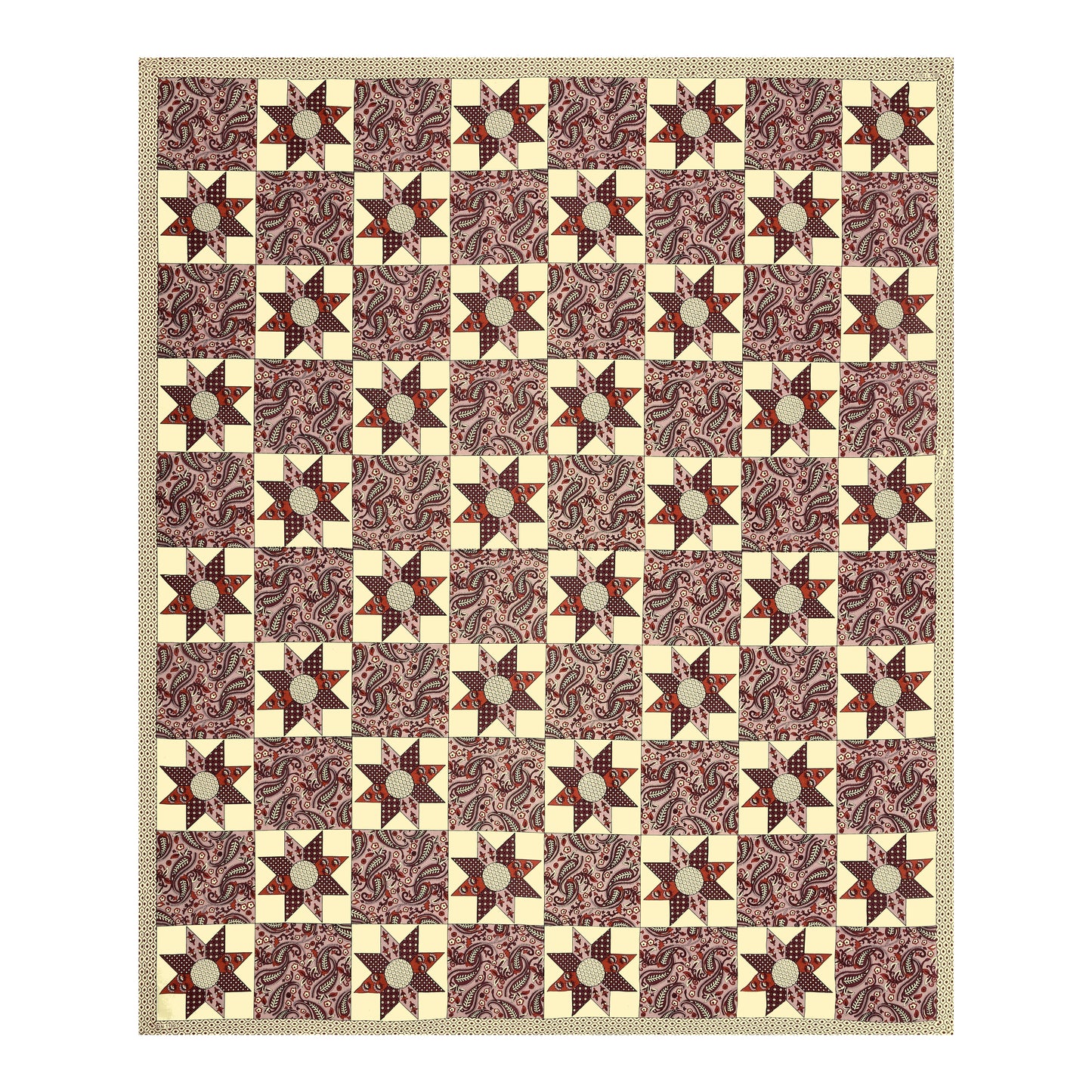 New Ajrak  Print 100% Cotton King Size Bedsheet with 2 Pillow Cover Set
