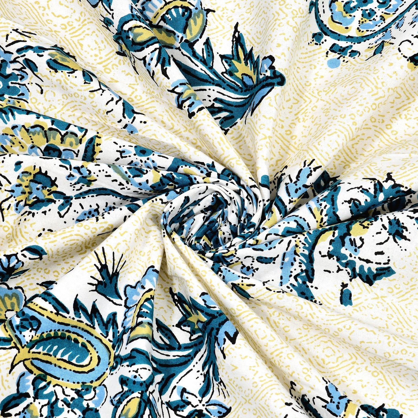 Royal Rajwada Print 100% Cotton King Size Bedsheet with 2 Pillow Cover Set