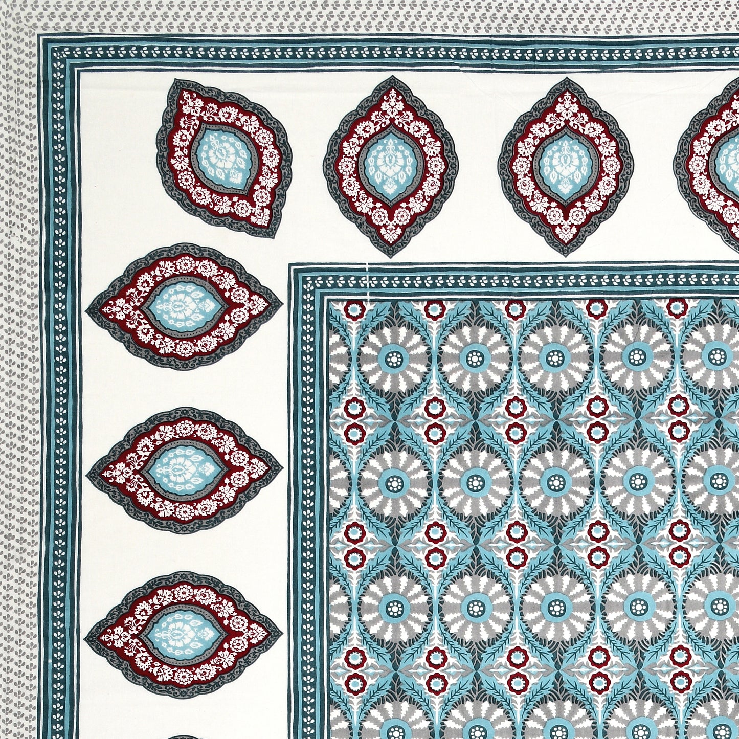 100% Cotton King Size Bedsheet with 2 Pillow Cover Set