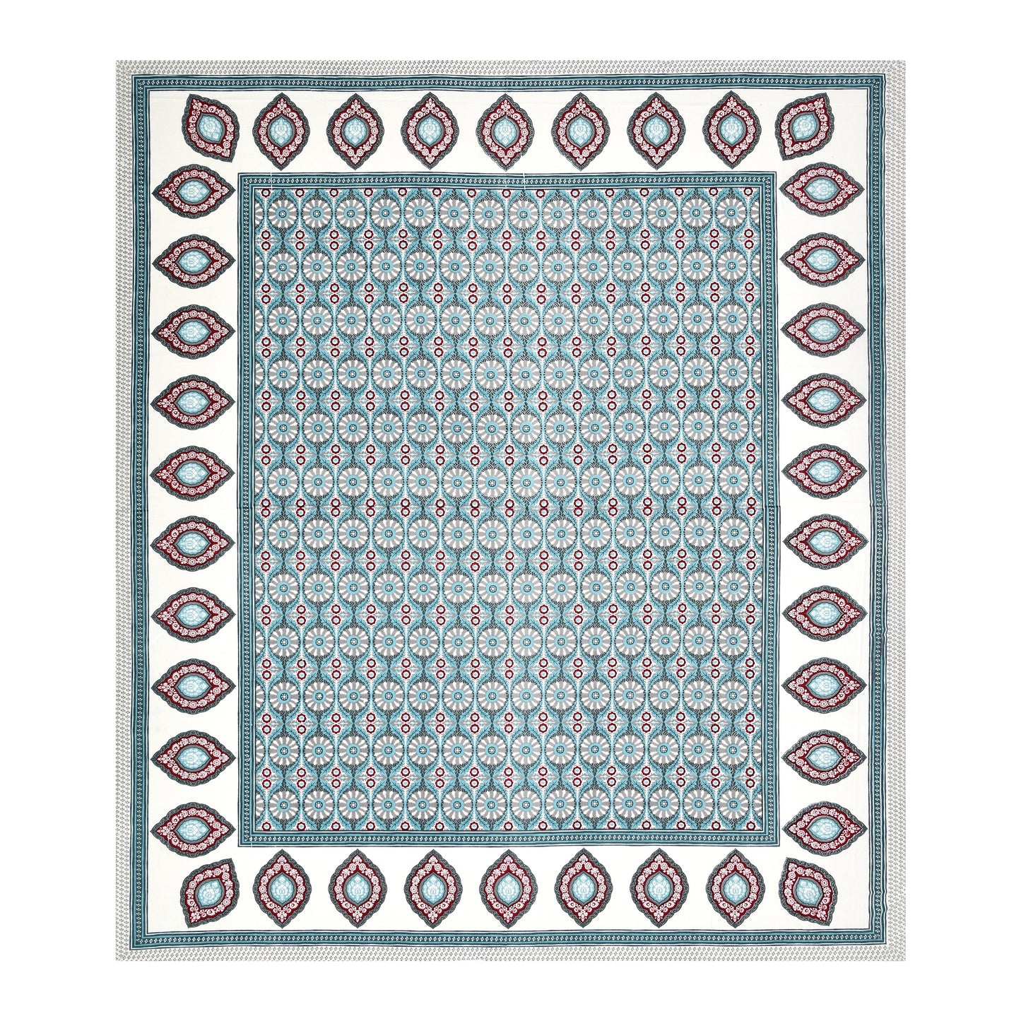 100% Cotton King Size Bedsheet with 2 Pillow Cover Set