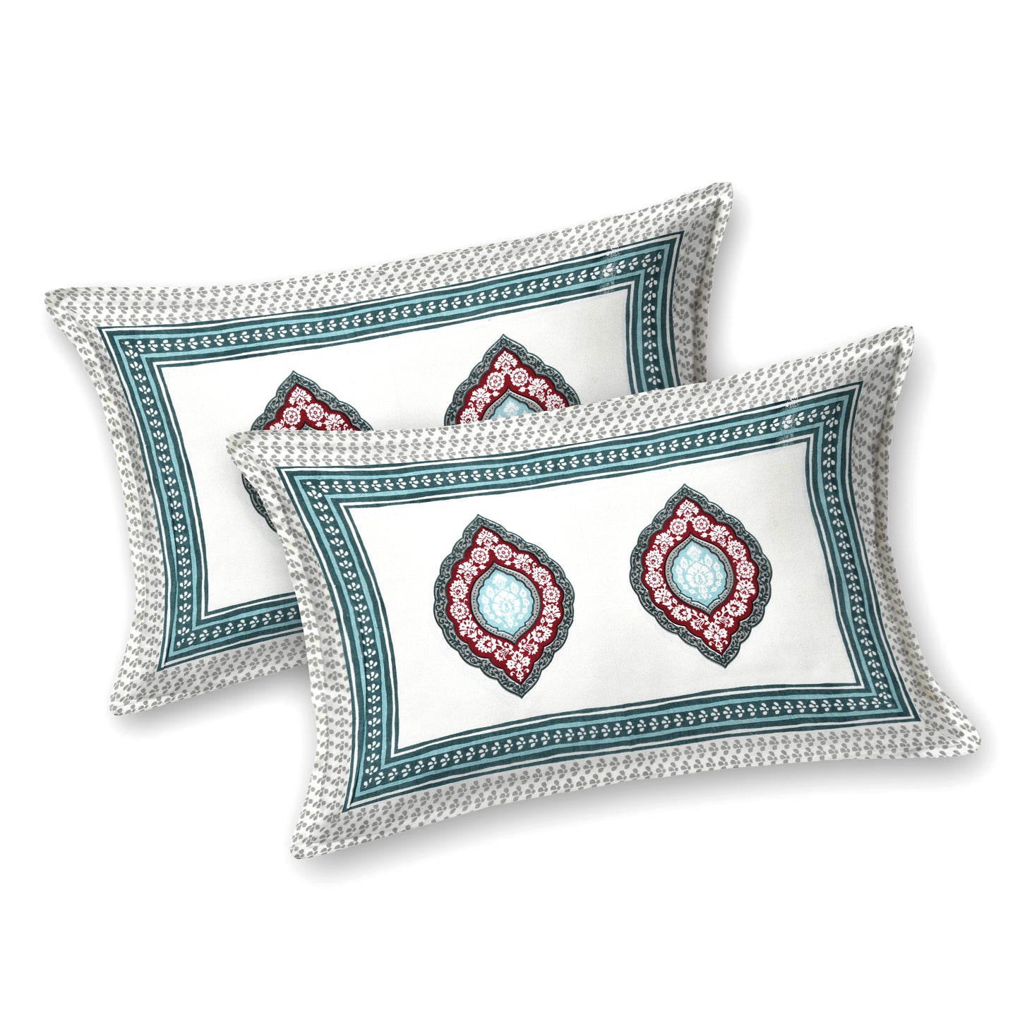 100% Cotton King Size Bedsheet with 2 Pillow Cover Set