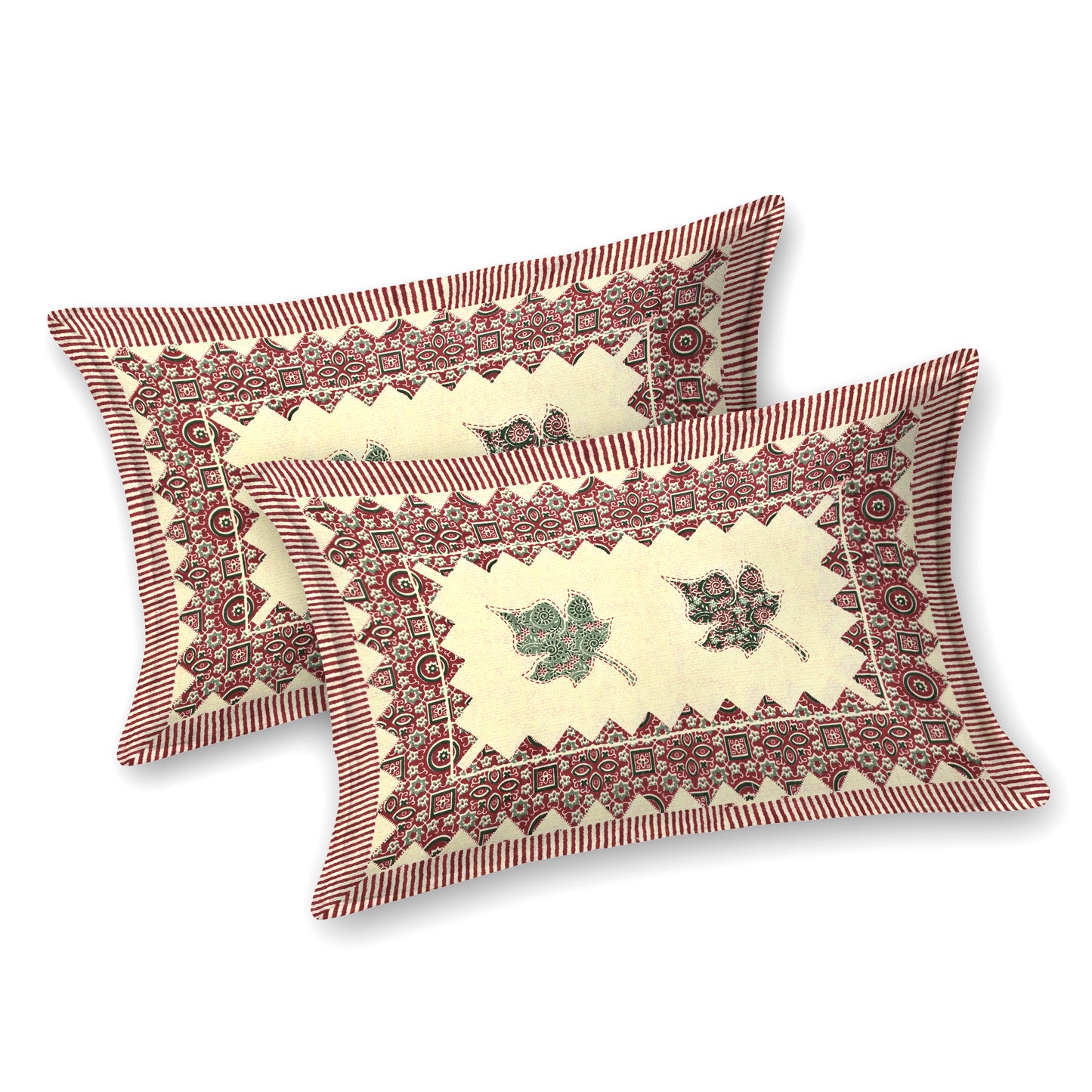 Kashish Print 100% Cotton King Size Bedsheet with 2 Pillow Cover Set