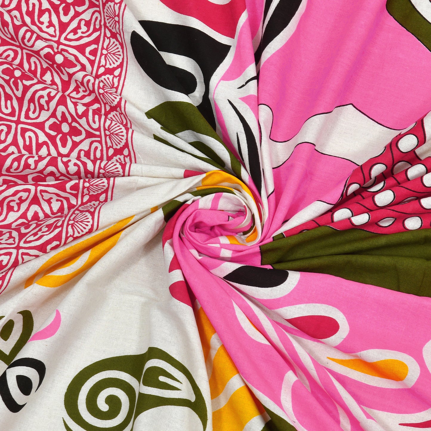 New Peacock Mandela Bedsheet 100% Cotton Queen Size Bedsheet With 2 Pillow Cover Set