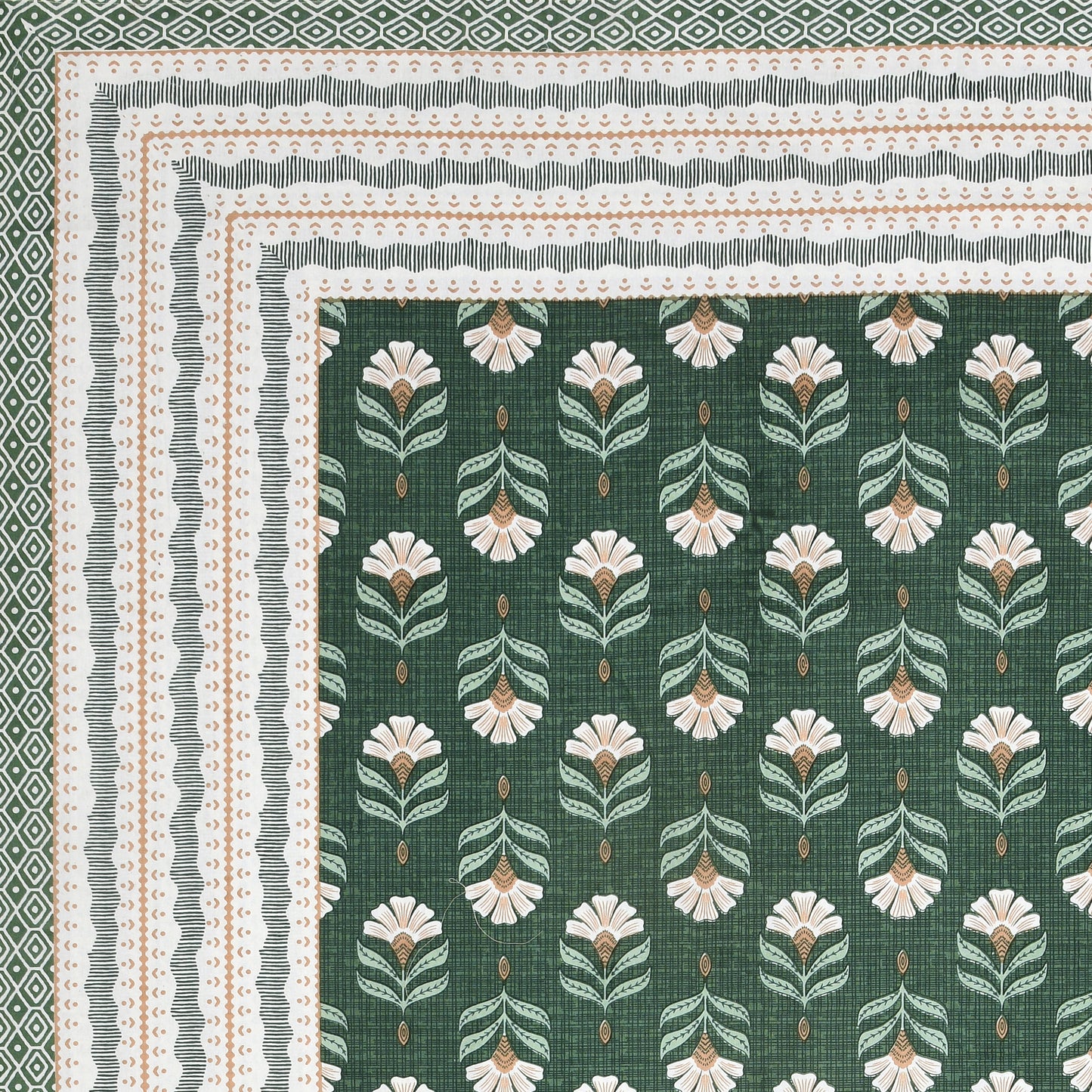 100% Cotton King Size Bedsheet with 2 Pillow Cover Set